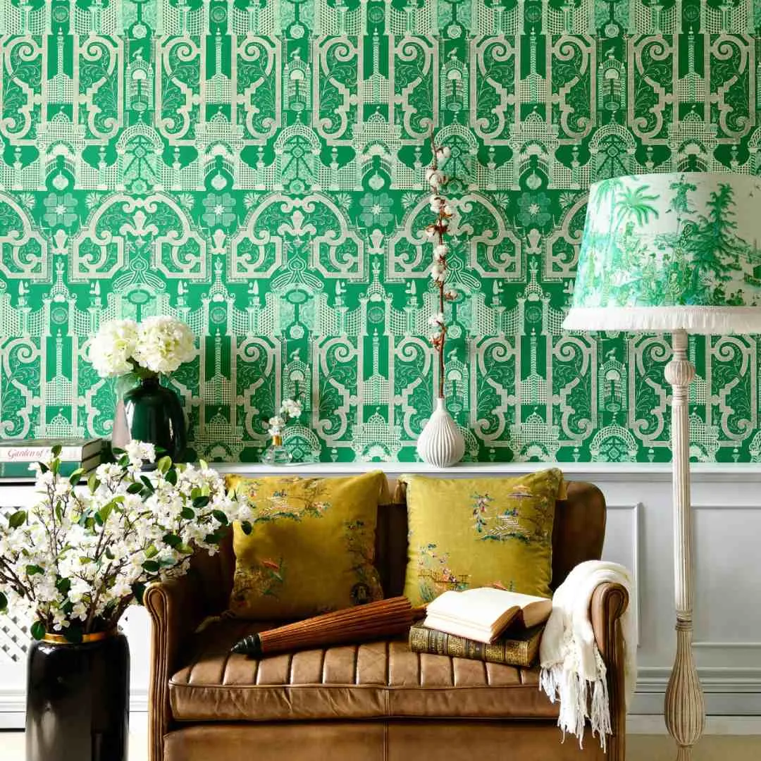 3-Roll Wallpaper Set - Greenlake, Oriental Pattern image