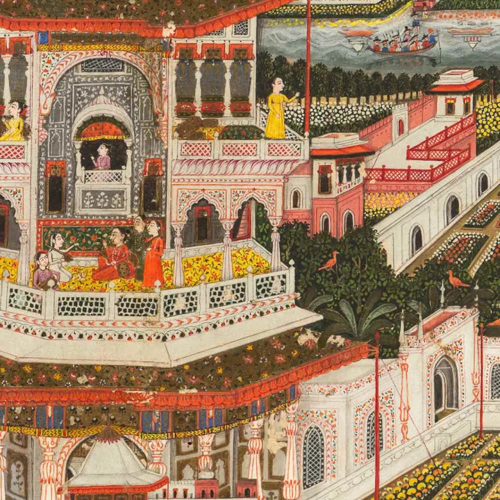 3-Roll Wallpaper Set Indian Palace - Pastel