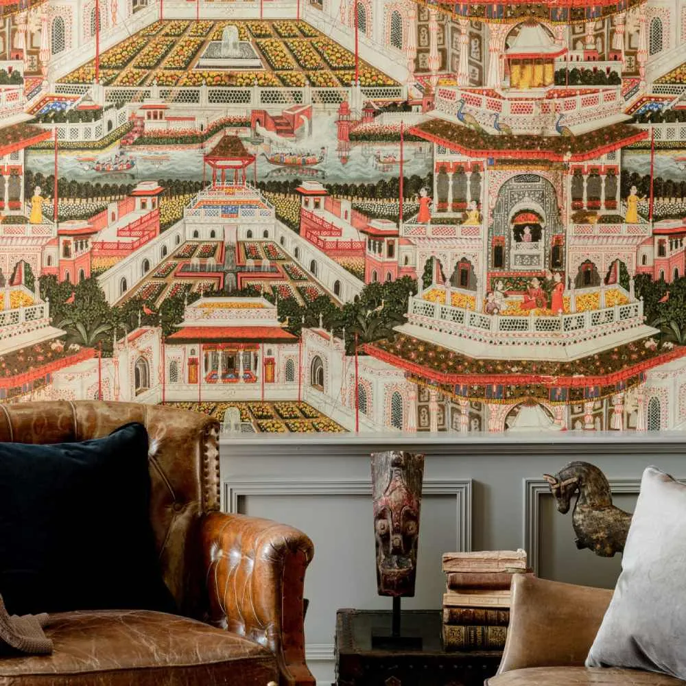 3-Roll Wallpaper Set Indian Palace - Pastel
