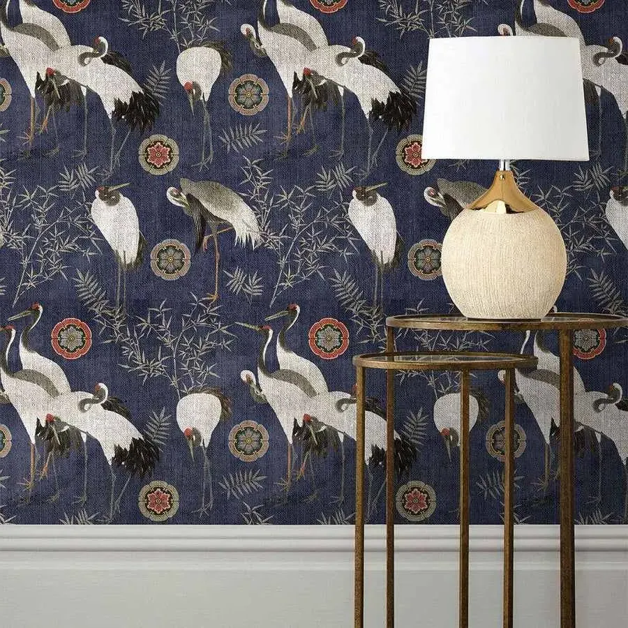 3-Roll Wallpaper Set - Indigo, Premium Paper image