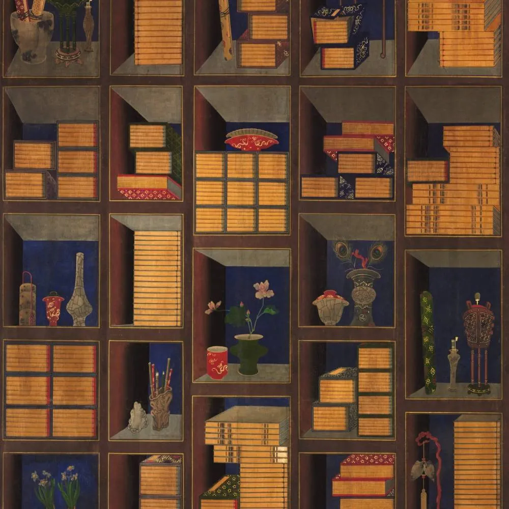 3-Roll Wallpaper Set - Korean Library Design