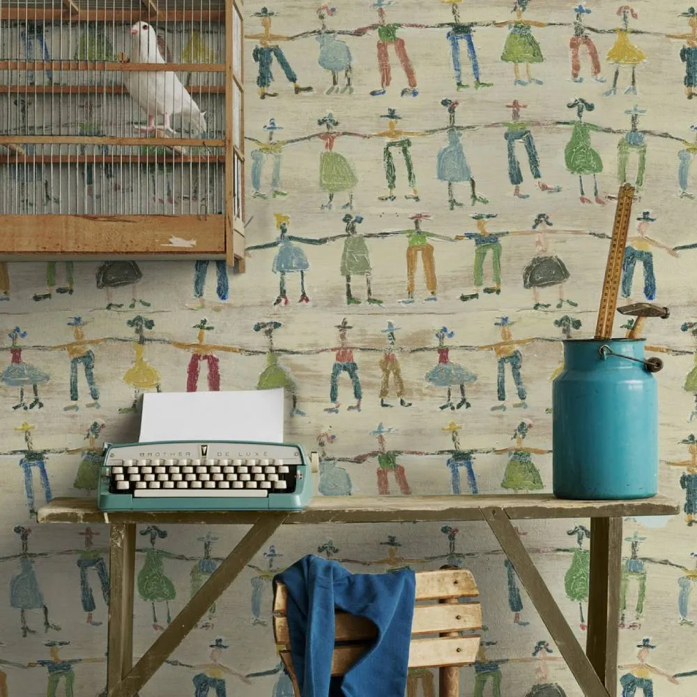 3-Roll Wallpaper Set Little People - Multicolor image