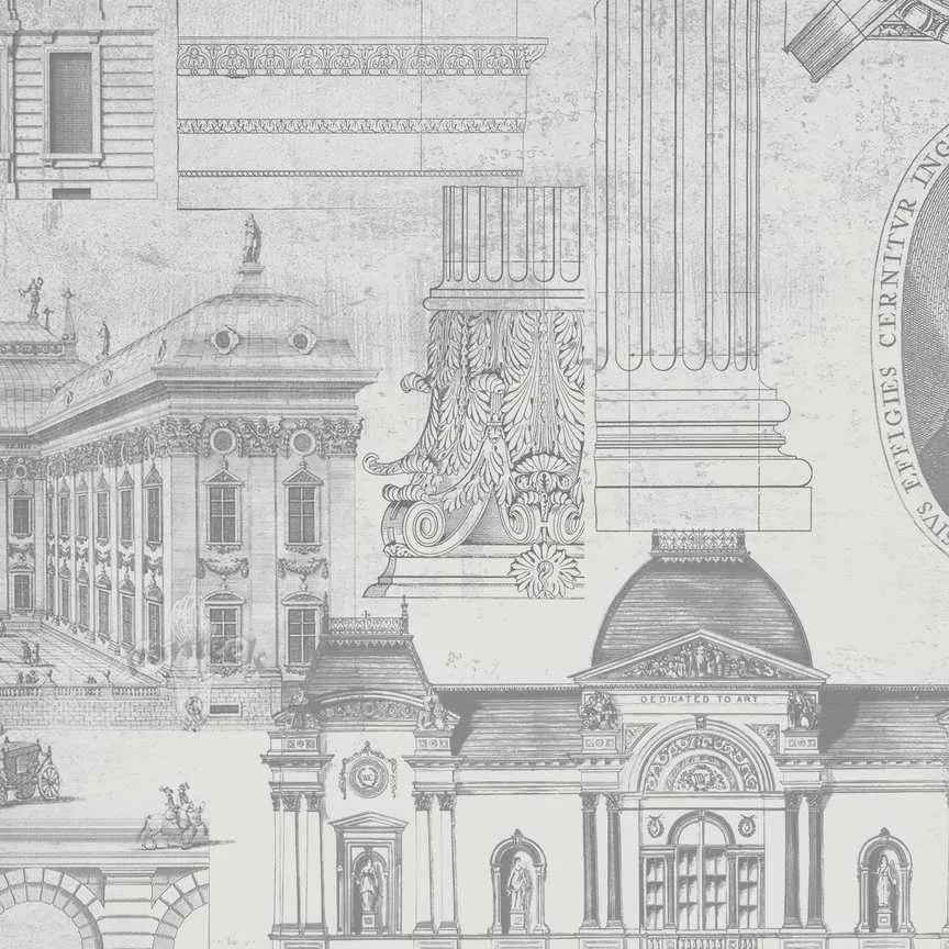 3-Roll Wallpaper Set - Monochrome Architecture