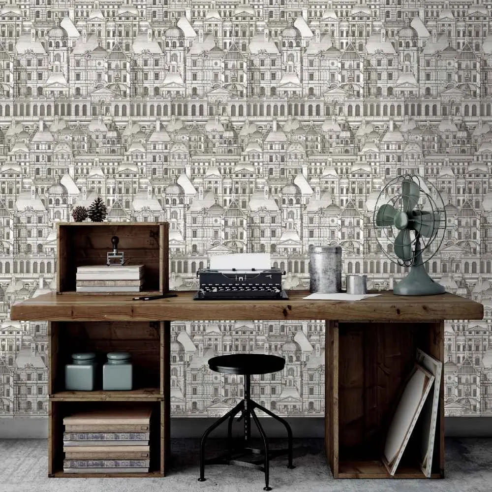 3-Roll Wallpaper Set - Monochrome, Paper image