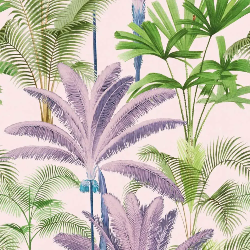 3-Roll Wallpaper Set Palm Design - Light