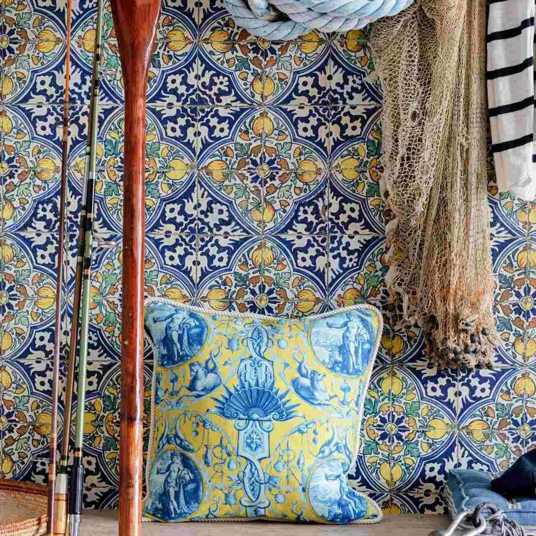 3-Roll Wallpaper Set - Sardegna Tiles Pattern
