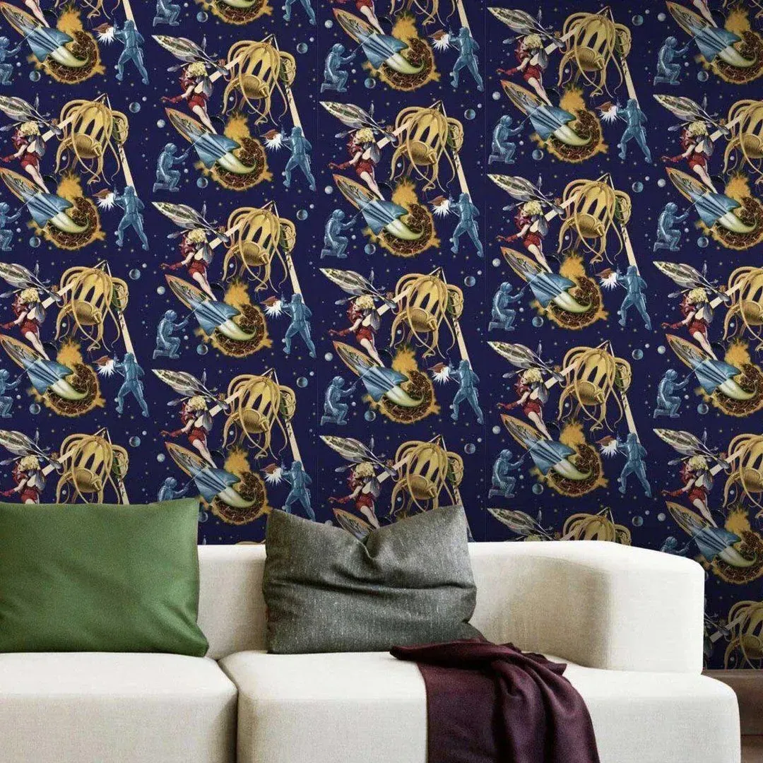 3-Roll Wallpaper Set Sci-Fi Pulp Design image