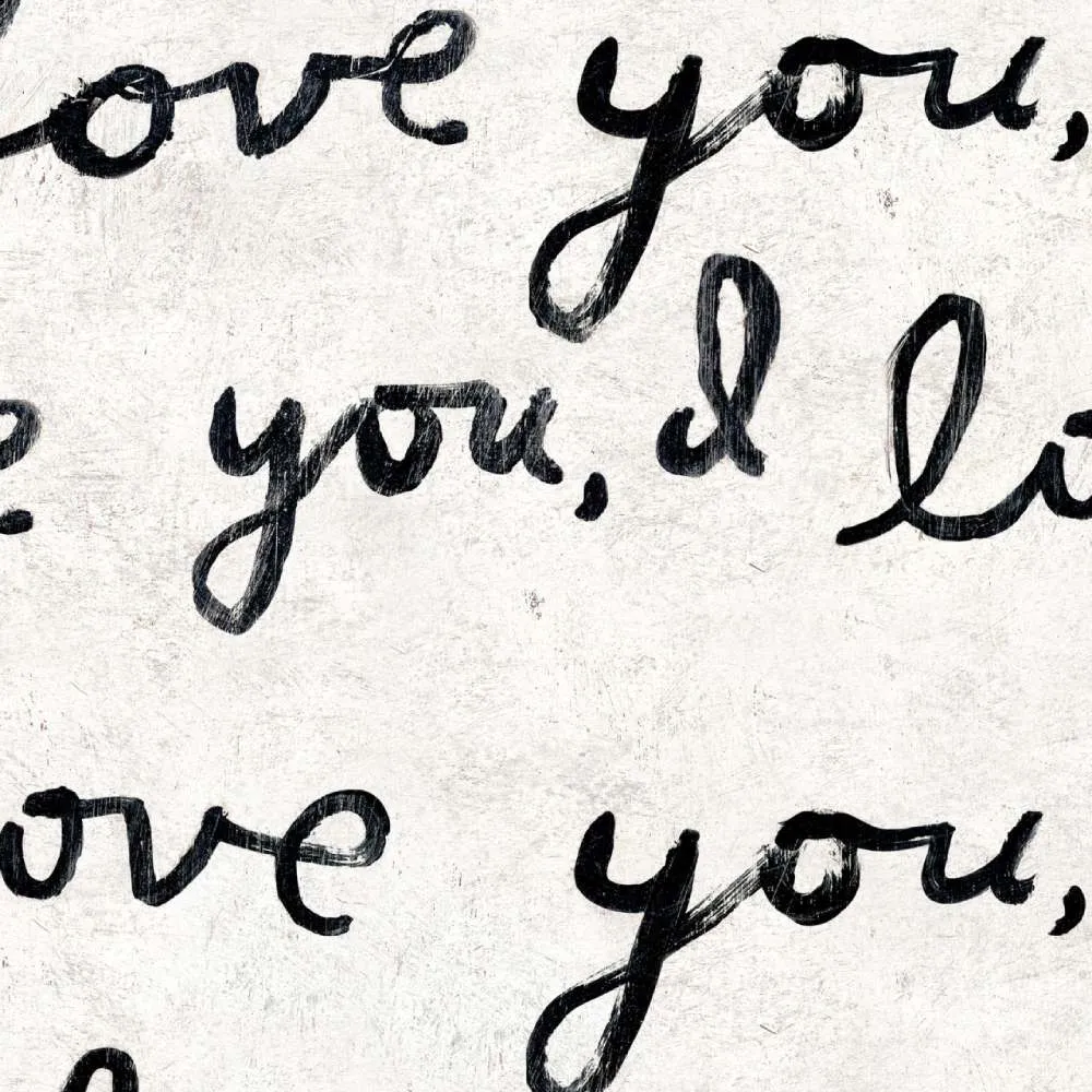 3-Roll Wallpaper Set with Script Text - Multi