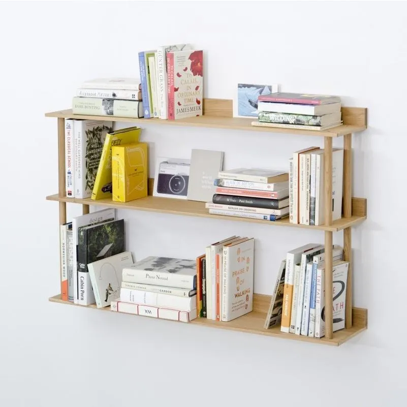 3-Tier Wall Shelf - Natural Oak