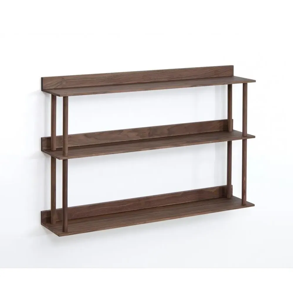 3-Tier Wall Shelf - Walnut