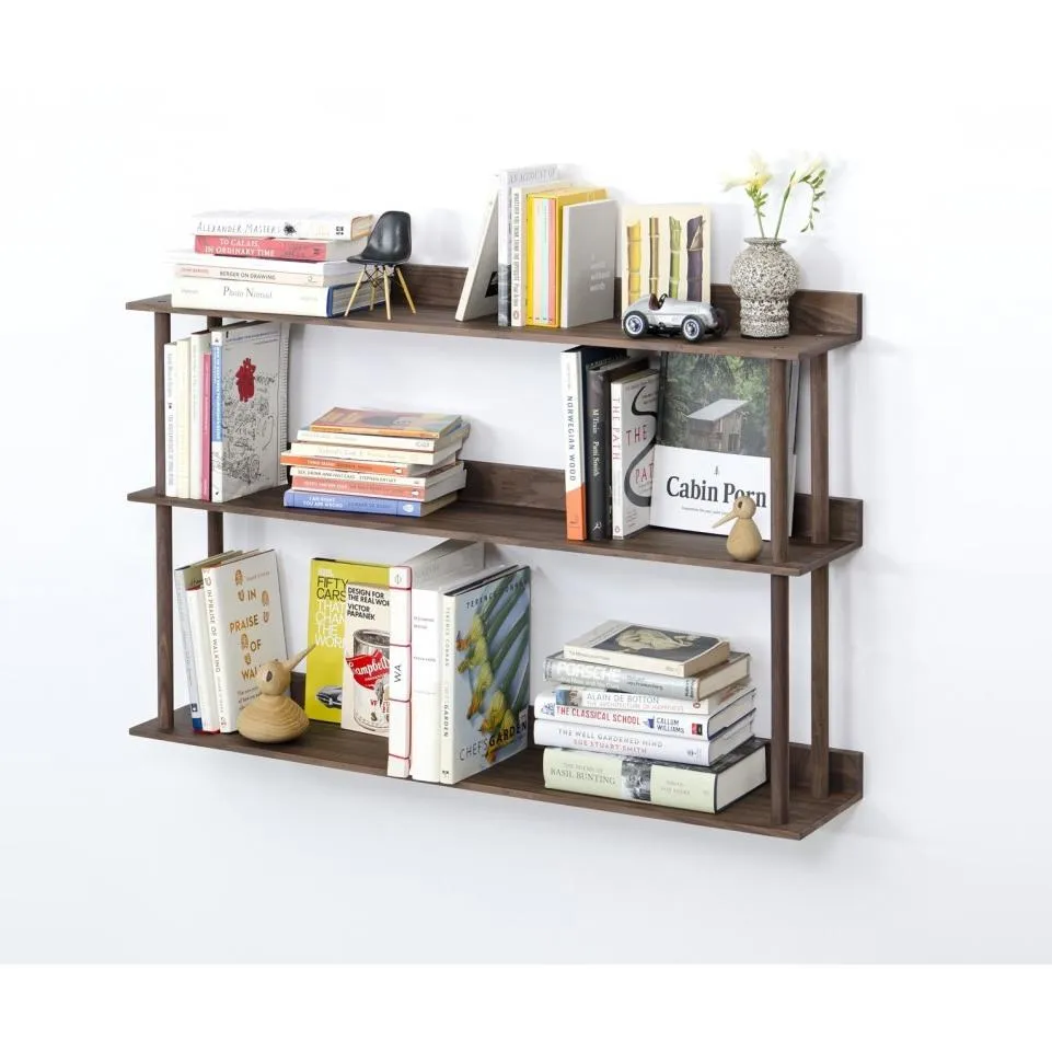 3-Tier Wall Shelf - Walnut