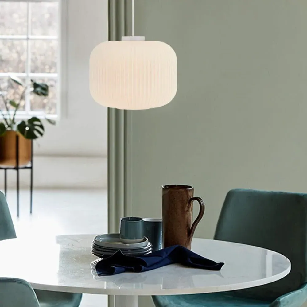 30cm Pendant Lamp - White, Glass