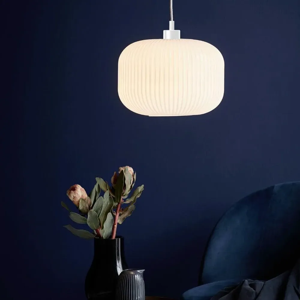 30cm Pendant Lamp - White, Glass