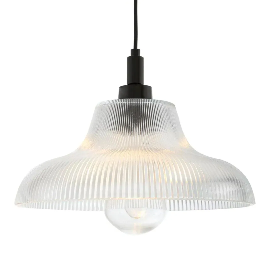 30cm Pendant Light Industrial Style - Black, Metal