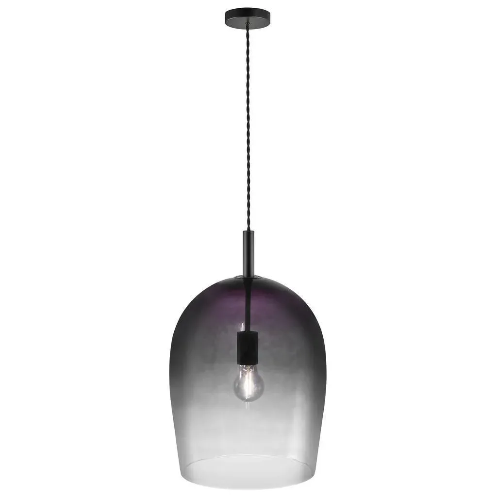 30cm Pendant Light - Smoke, Glass
