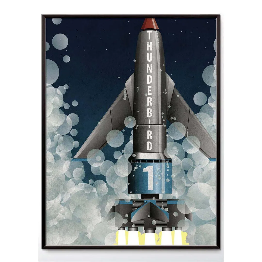30x40cm Wall Art Print - Rocket Design image