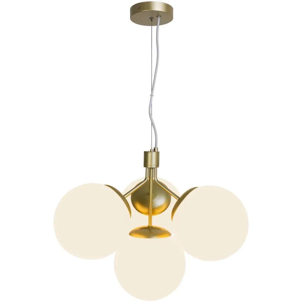 4-Light Pendant Chandelier - Brass