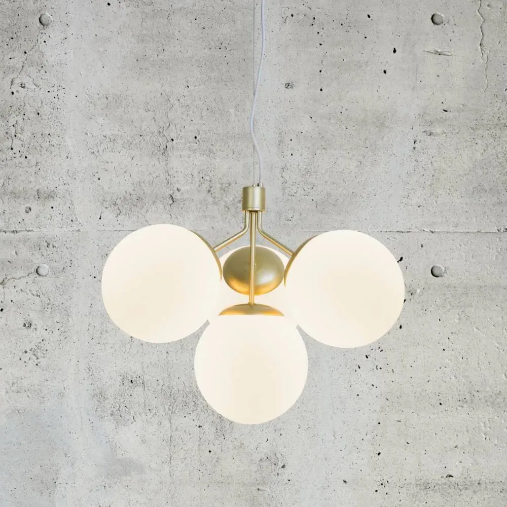4-Light Pendant Chandelier - Brass