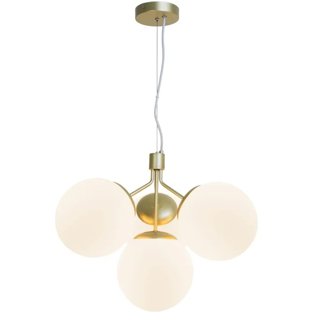 4-Light Pendant Chandelier - Brass