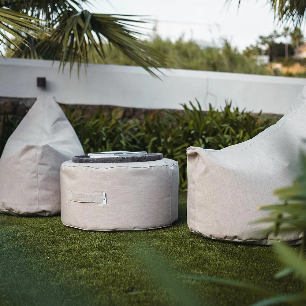 4-Piece Lounge Set with Table - Beige