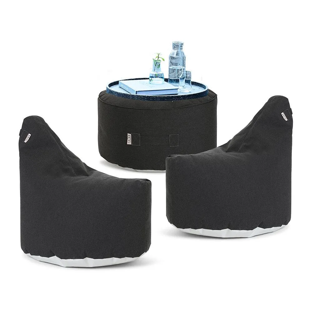 4-Piece Lounge Set with Table - Graphite