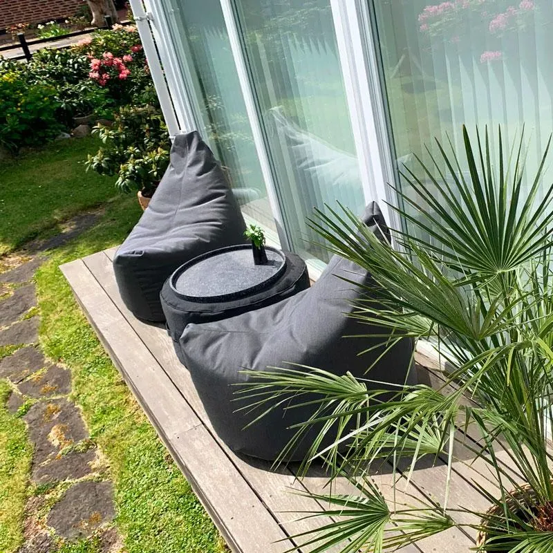 4-Piece Lounge Set with Table - Graphite