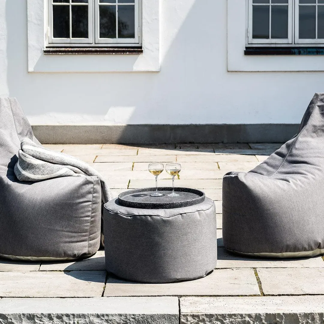 4-Piece Lounge Set with Table - Grey