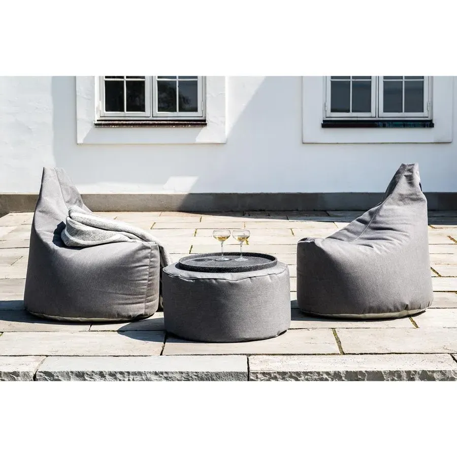 4-Piece Lounge Set with Table - Grey