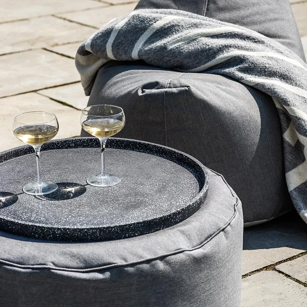 4-Piece Lounge Set with Table - Grey