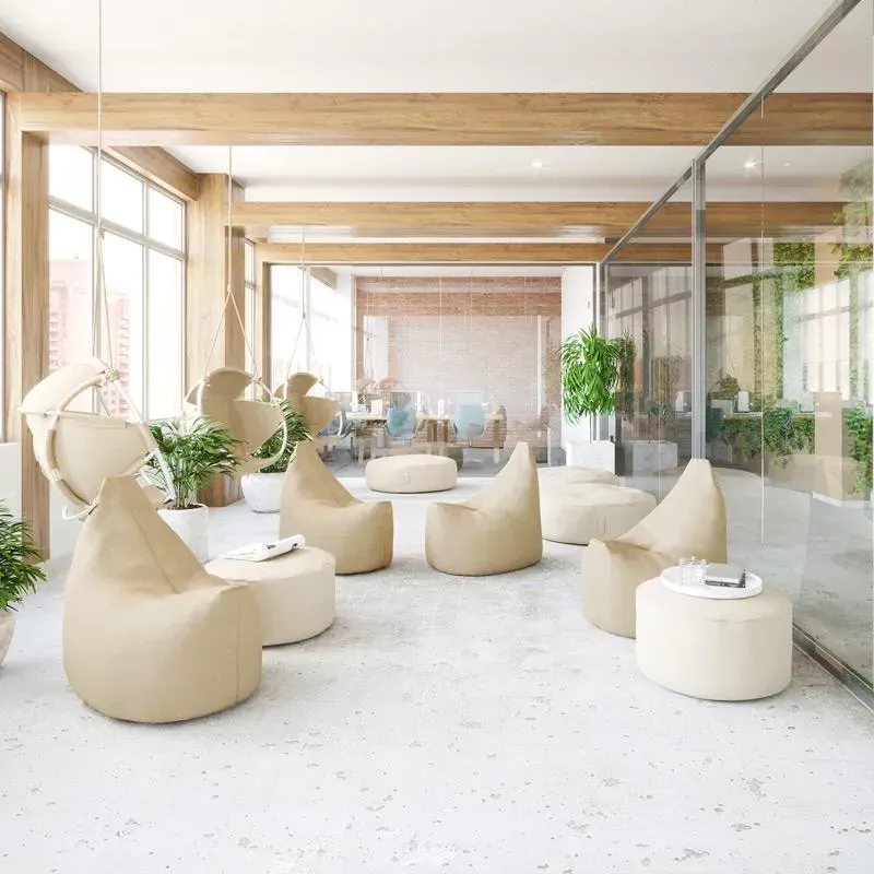 4-Piece Lounge Set with Table - Taupe
