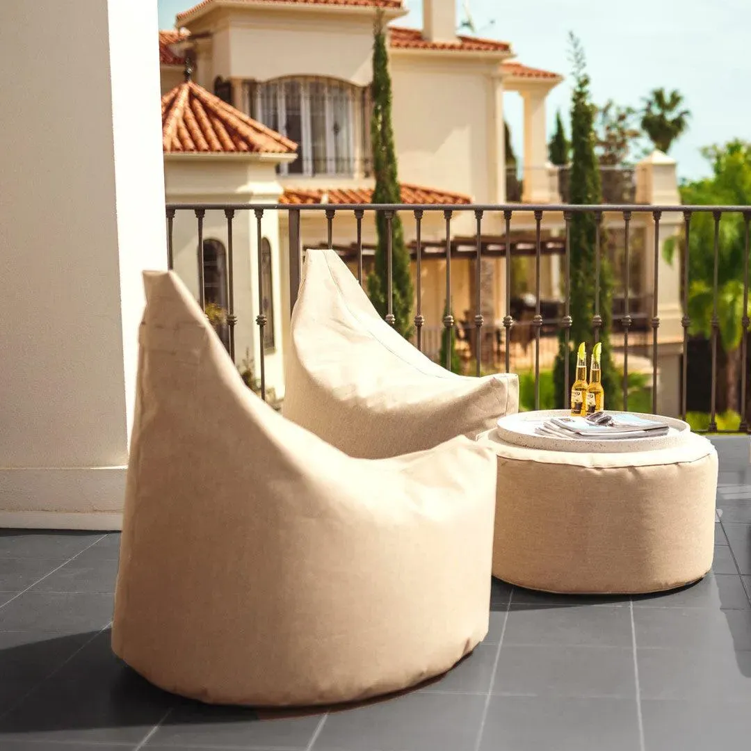 4-Piece Lounge Set with Table - Taupe