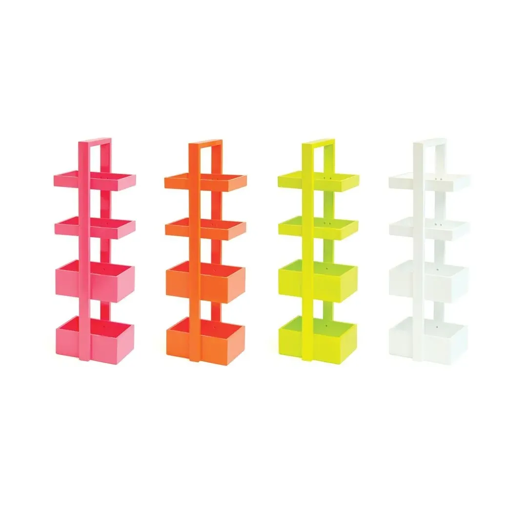 4-Tier Bathroom Caddy with Trays - Orange