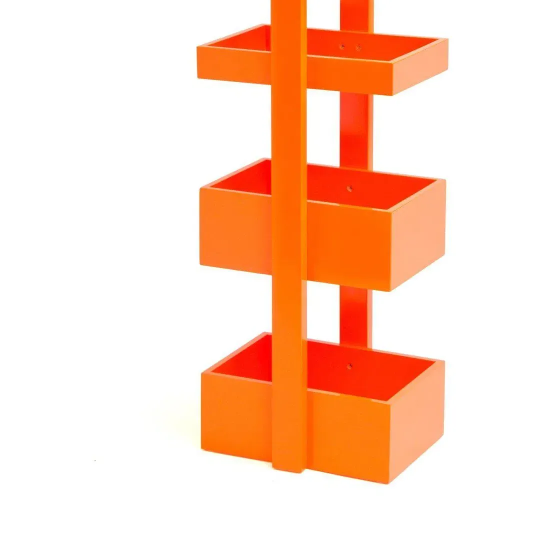 4-Tier Bathroom Caddy with Trays - Orange
