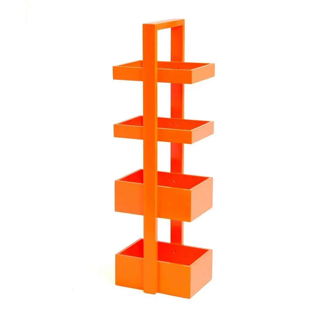 4-Tier Bathroom Caddy with Trays - Orange image