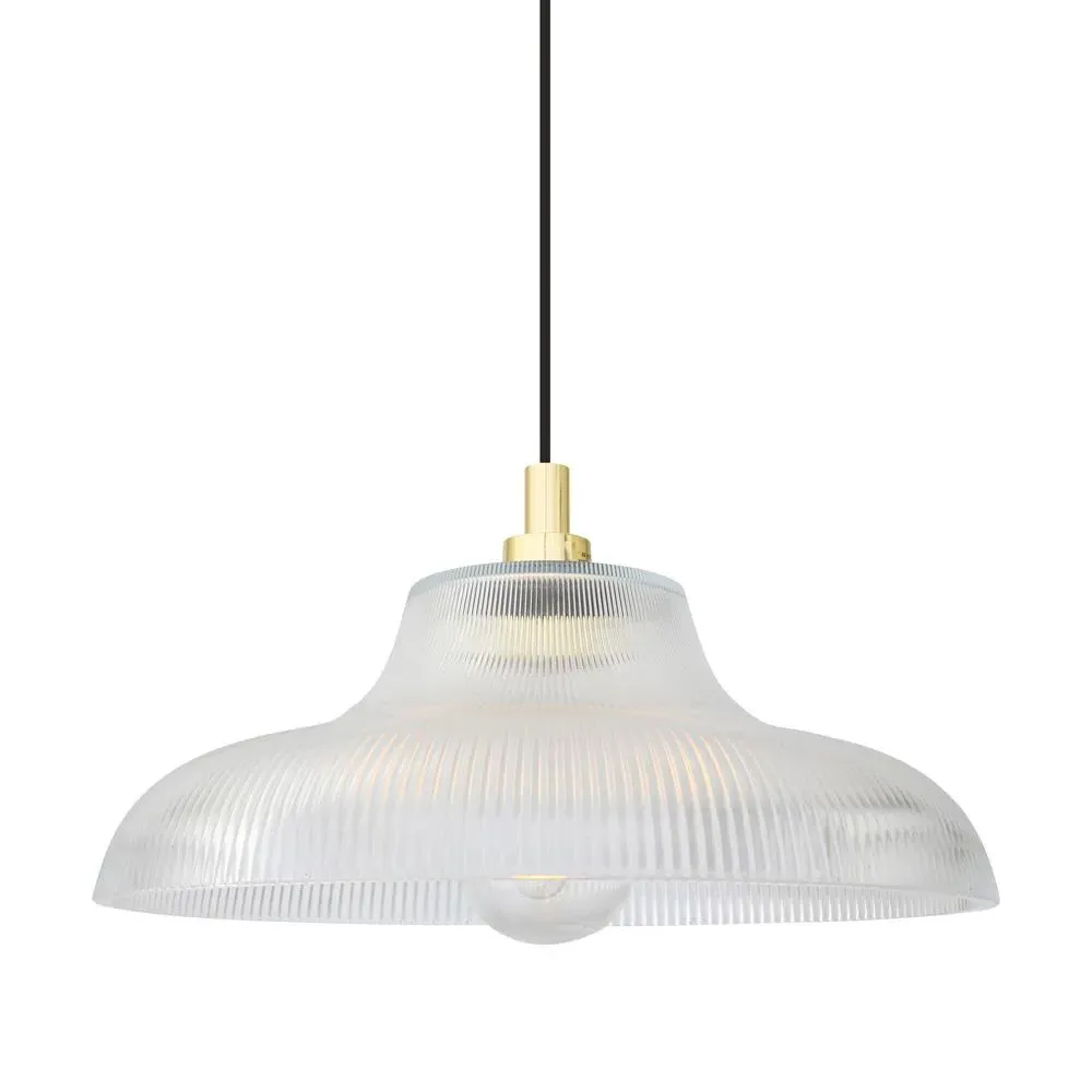40cm Pendant Light Industrial - Natural Brass image
