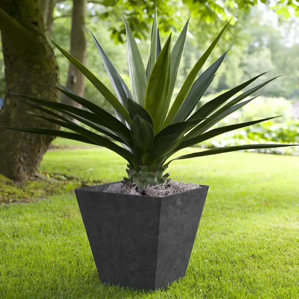 40cm Plant Pot - Black, Artstone