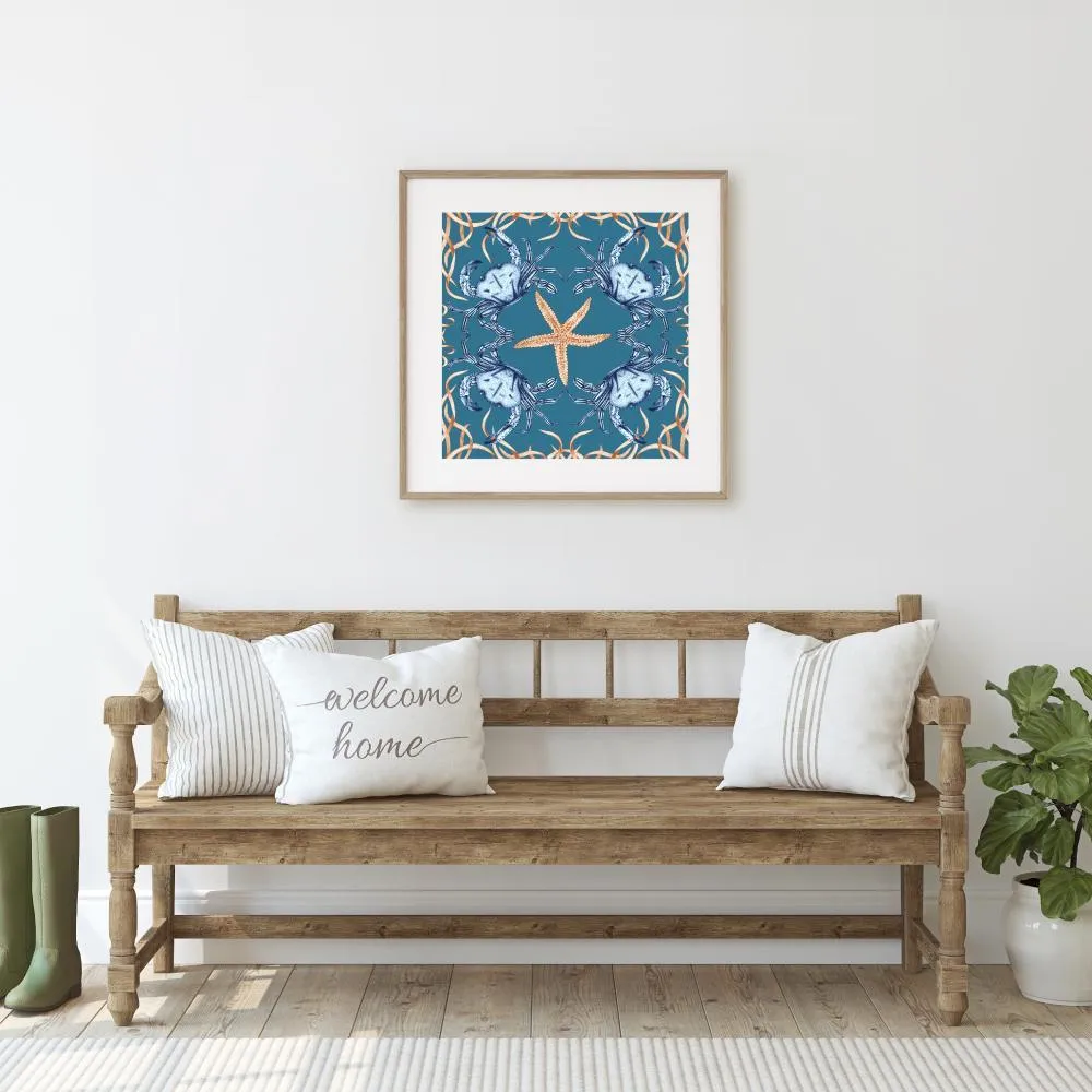 40x40cm Wall Art Print - Aquamarine image