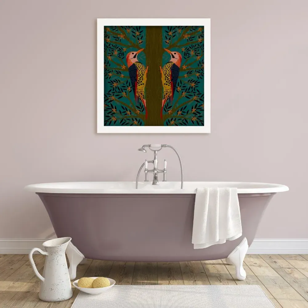 40x40cm Wall Art Print - Teal, Paper image