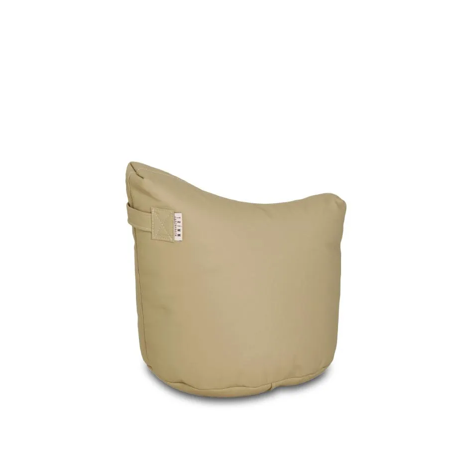 48cm Leather Stool with Handle - Nature image