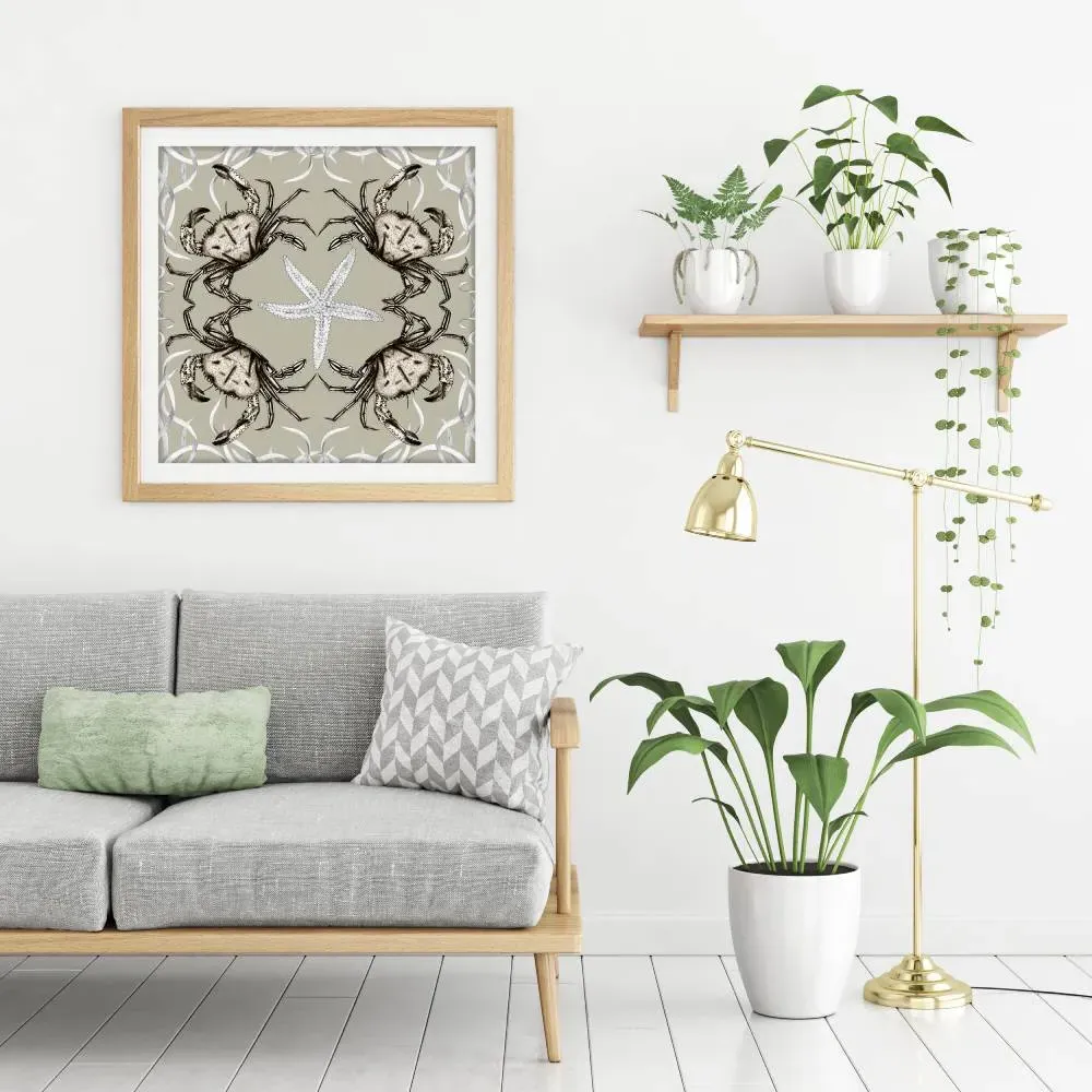 50x50cm Wall Art Print - Parchment