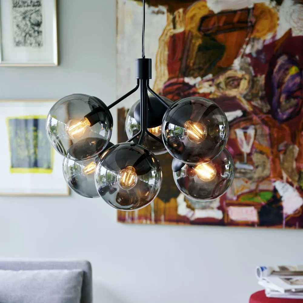 6-Light Pendant Chandelier - Black image