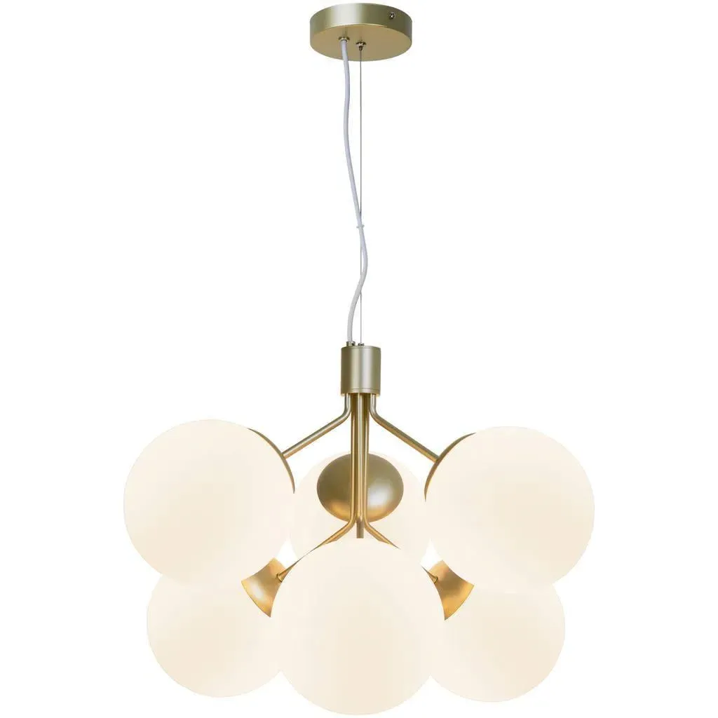 6-Light Pendant Chandelier - Brass