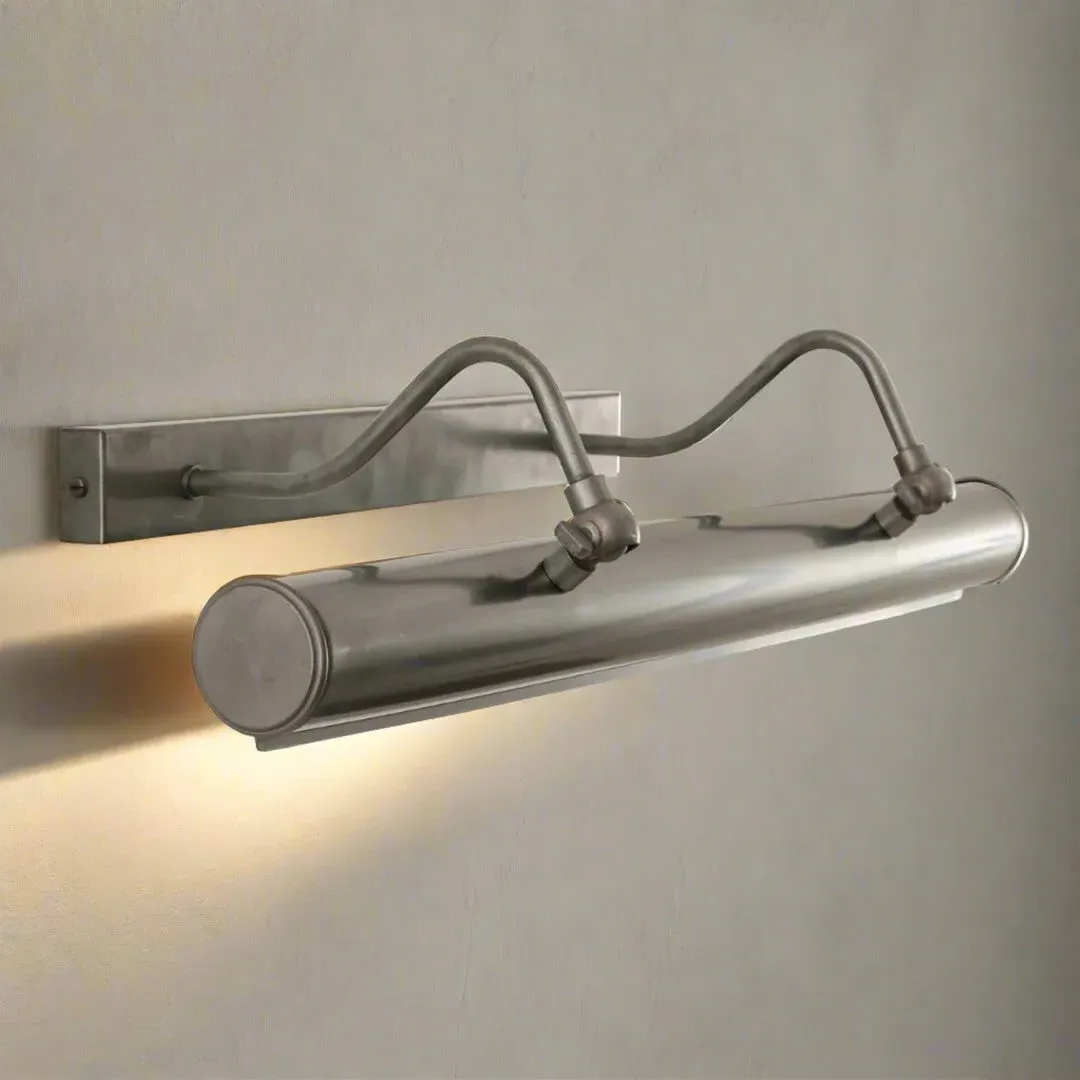 60cm Picture Light - Antique Silver, Brass