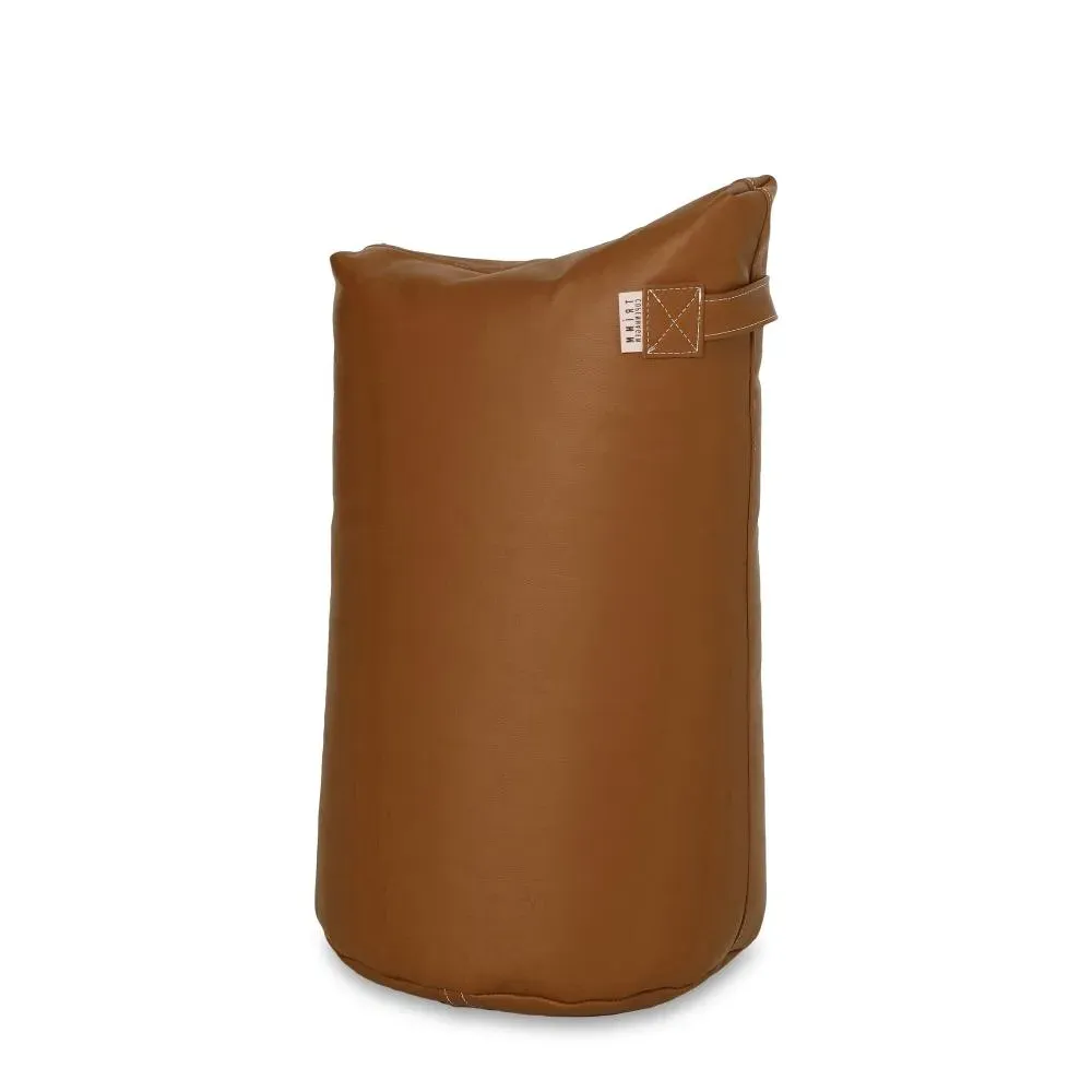 68cm Leather Stool - Cognac, Grain Leather