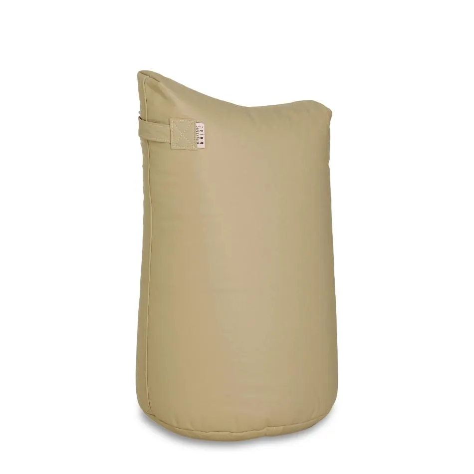 68cm Leather Stool with Handle - Nature