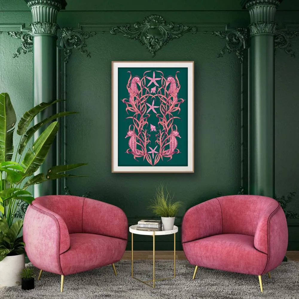 A1 Seahorse Wall Art Print - Juniper