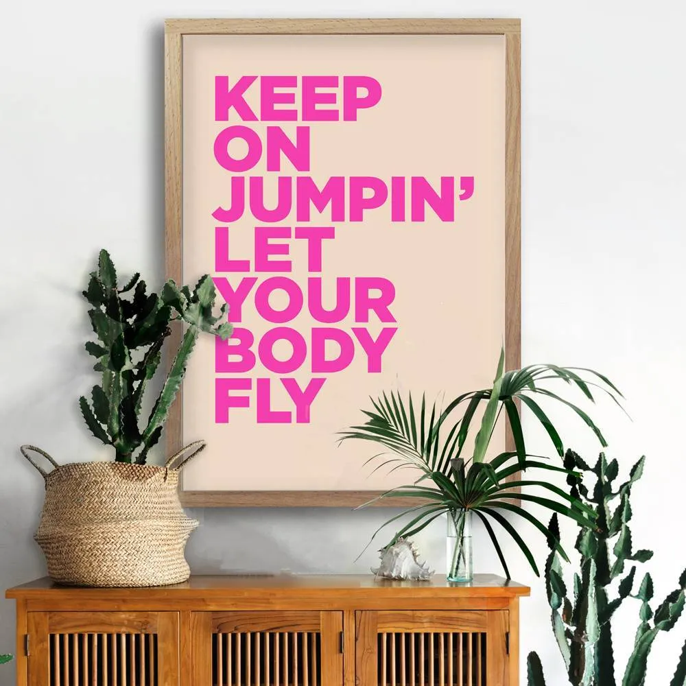 A3 Poster Print Keep On Jumpin - Black, Paper image
