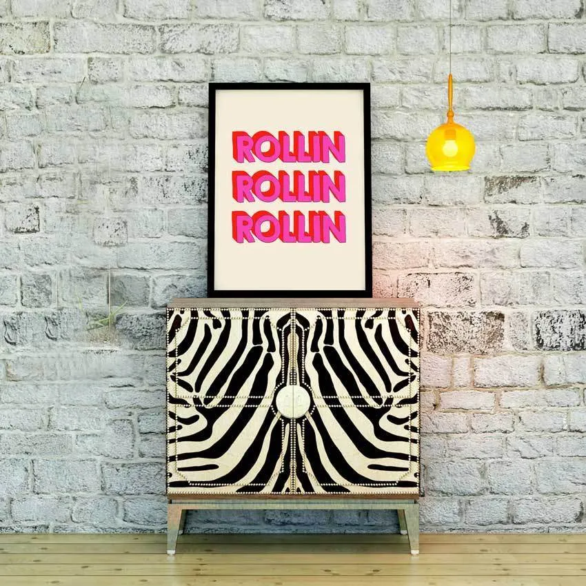 A3 Poster Print - Pink, Paper image
