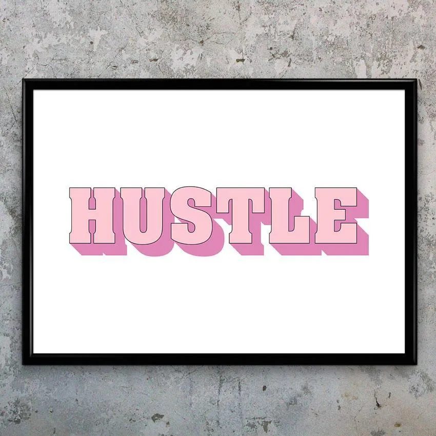 A3 Poster Print Typography - Black, Paper image