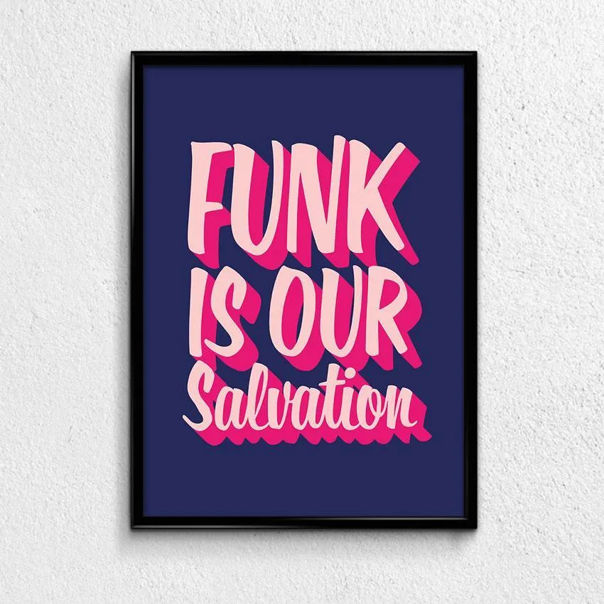 A3 Poster Print Typography - Black, Paper image